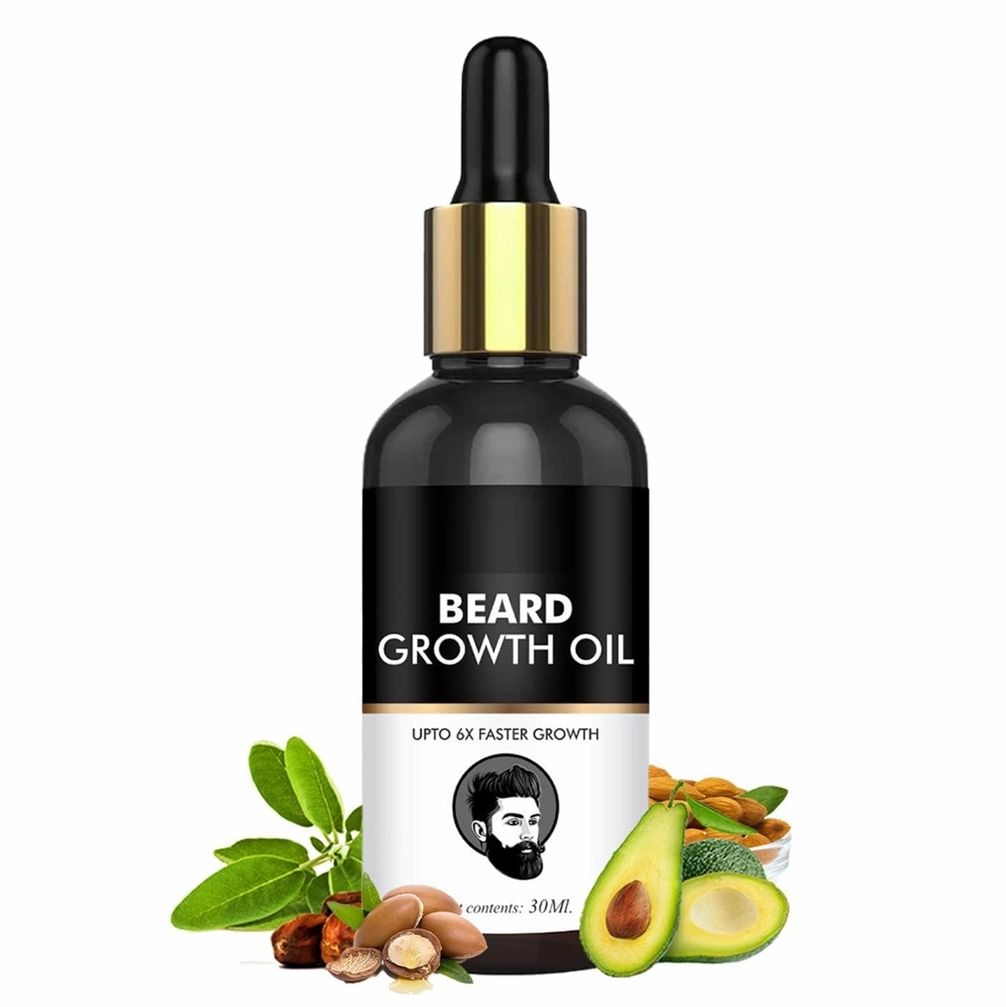 Be.ard Growth Oil For Men, Mustache Beard Growth With Badam, Avocado, Argan, Jojoba 30 ml Pack of 1