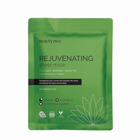 Beauty Pro Rejuvenating Collagen Sheet Mask With Green Tea Extract