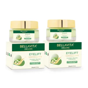 Be.lla Vita Organic EyeLift Hydrating Natural Under Eye Cream Gel for Dark Circles, Puffy Eyes, Wrinkles & Removal of Fine Lines for Women & Men, 20 gm (Pack of 2)
