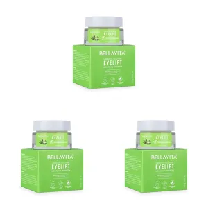 Be.lla Vita Organic EyeLift Hydrating Natural Under Eye Cream Gel for Dark Circles, Puffy Eyes, Wrinkles & Removal of Fine Lines for Women & Men, 20 gm (Pack of 3)