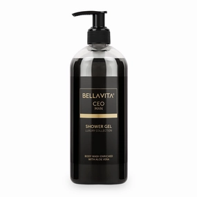 Bella Vita Luxury CEO MAN Body Wash Refreshing Shower Gel for Deep Cleansing, Hydrating & Moisturising Skin with Aloe Vera and Charcoal Powder 500 ML