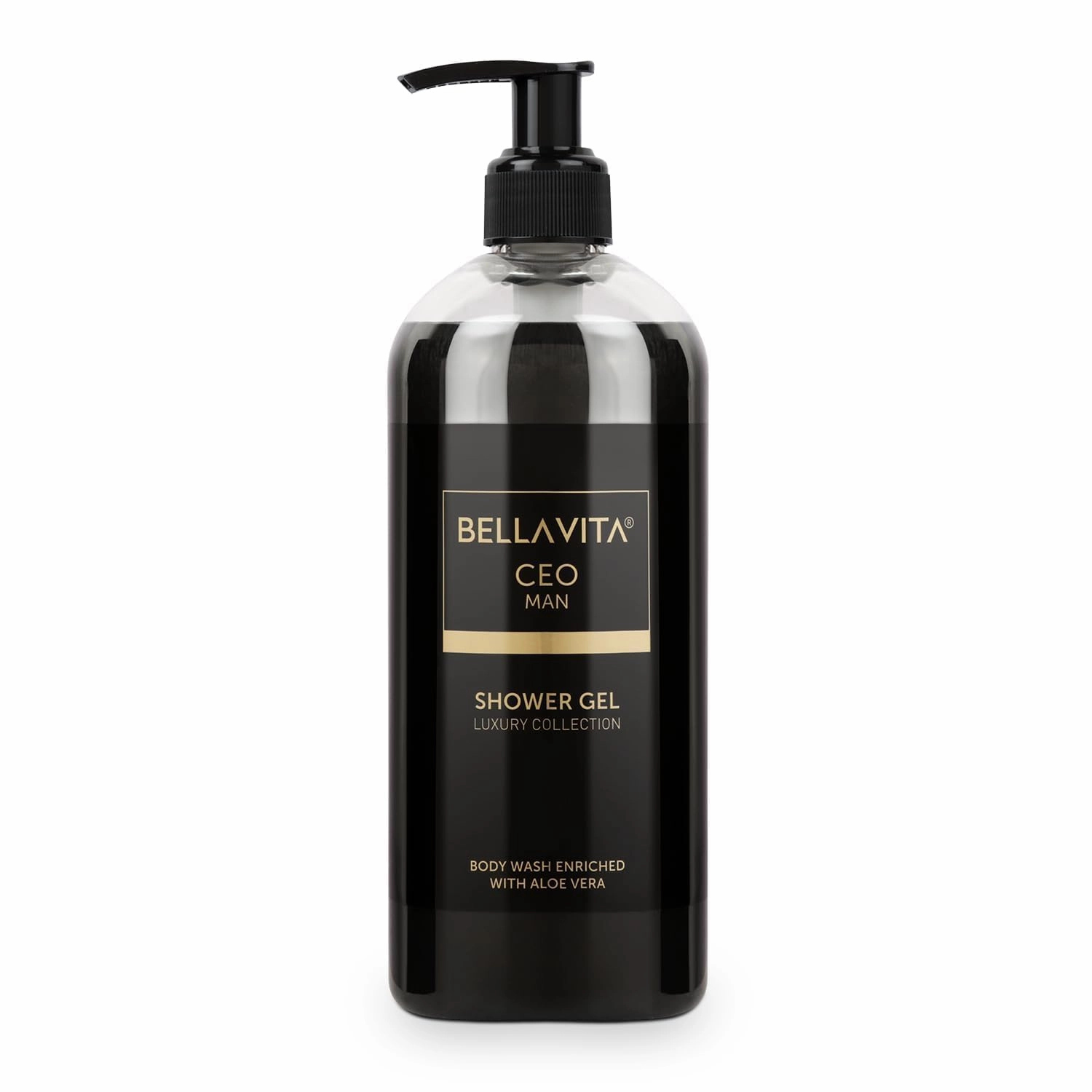 Bella Vita Luxury CEO MAN Body Wash Refreshing Shower Gel for Deep Cleansing, Hydrating & Moisturising Skin with Aloe Vera and Charcoal Powder 500 ML
