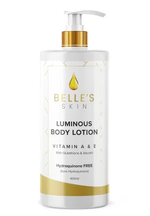 Belle's Skin - Luminous Body Lotion | Vitamin A, C & E | Moisturize, Brighten and Even Skin Tone