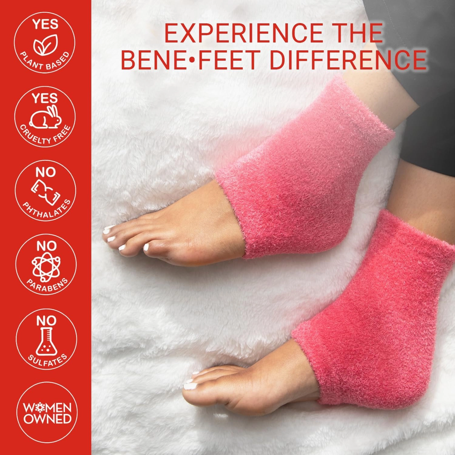 Benefeet Toeless Aloe Moisturizing Heel Socks 3 Pack - Effective Overnight Foot Rejuvenation, Targeted Hydration to Soften Dry Skin, Infused w/Coconut Oil, Aloe   Jojoba Seed Oil, 1 Pair (3 Pack)
