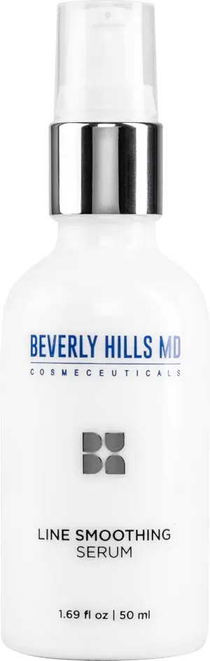 Beverly Hills MD Line Smoothing Serum- Reduce Deep Wrinkles & Smooth Skin- Anti-Aging Serum for Firming and Hydrating Face- Correct Fine Lines w/Antioxidants, Peptides, Ginkgo Bilboa Extract, & Aloe
