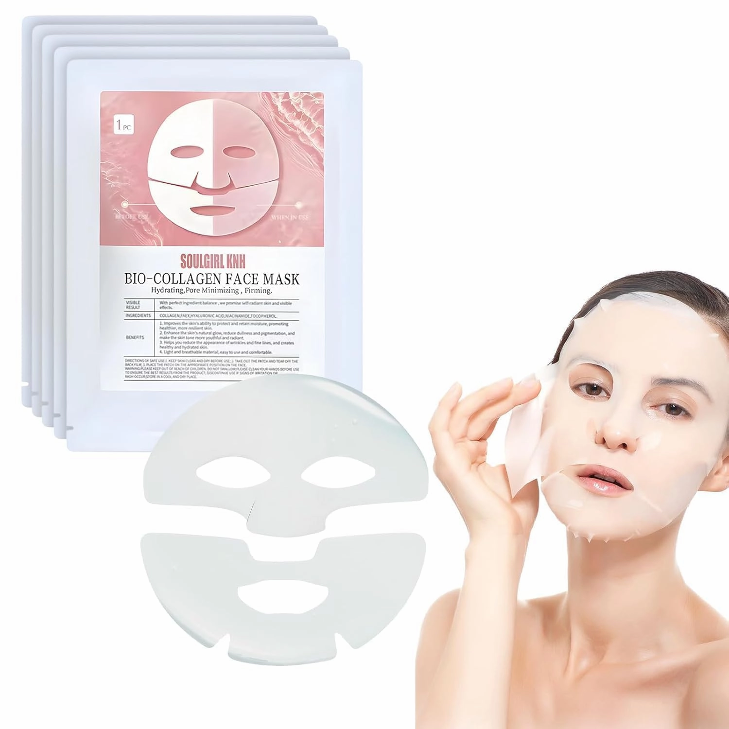 Bio-Collagen Deep Hydrating Face Mask, 1 Pack, Firming, Pore Minimizing