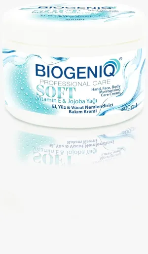 Biogeniq Soft Vitamin E & Jojoba Oil Hand, Face & Body Moisturizing Care Cream, 10.14 fl.oz