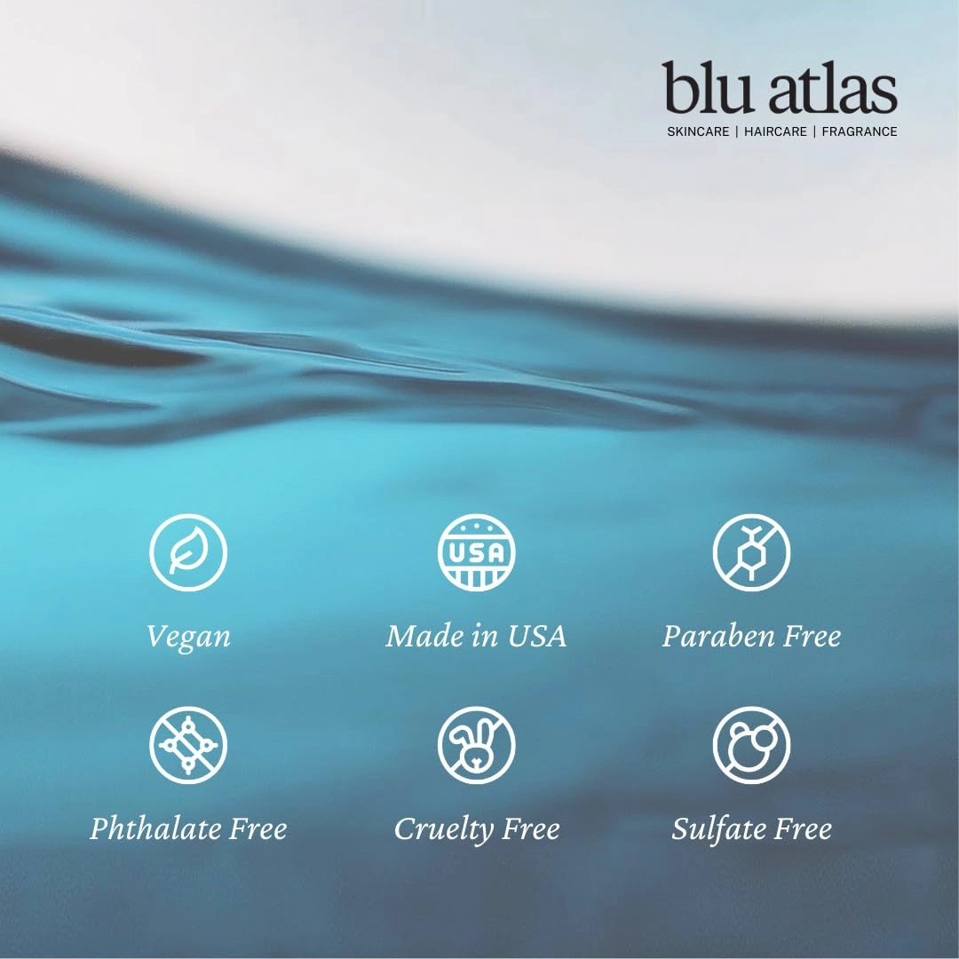 Blu Atlas Men's Natural Conditioner – Organic, Sulfate-Free, Paraben-Free – Deep Moisturizing & Scalp Soothing – Santal Cedar Scent – Made in America – 8 oz