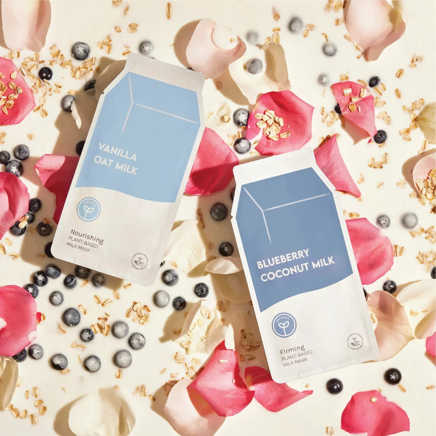 Blueberry Coconut Milk Plant Based Milk Mask