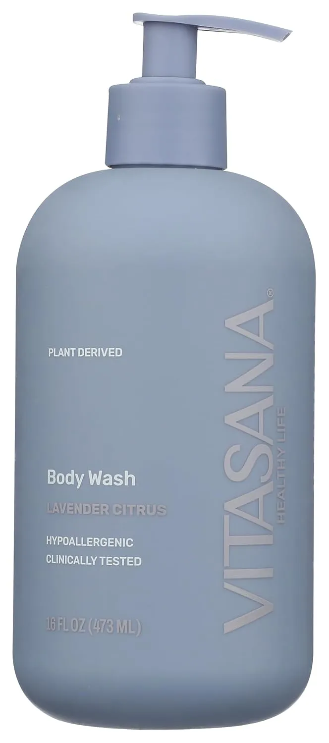 Body Wash, EWG Verified, Plant Derived, Hypoallergenic. Paraben, Sulfate, Petroleum & Cruelty-Free, Lavender/Citrus Scent, 16oz