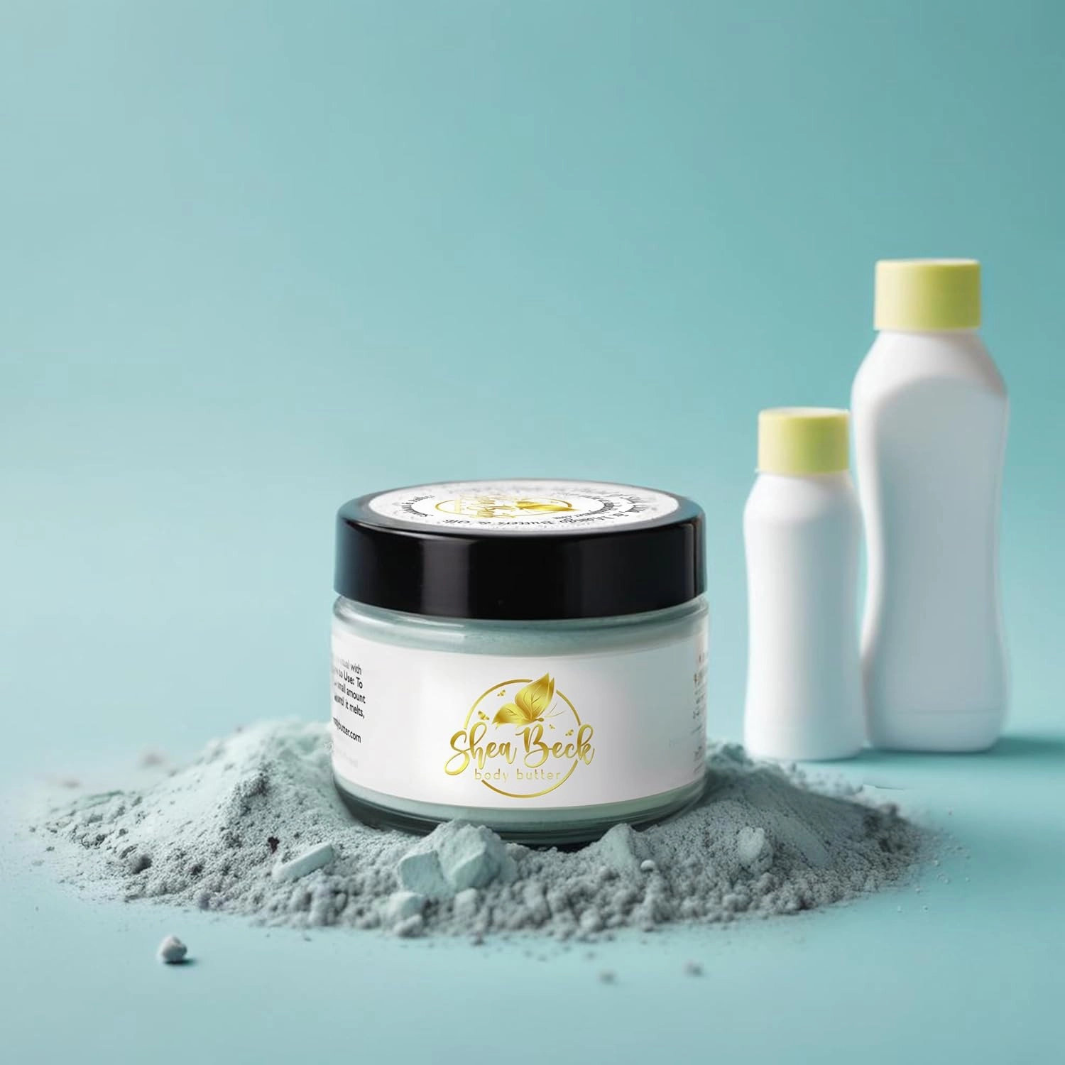 Body Butter Blend: Natural Shea, Cocoa, & Mango w/Jojoba Oil for Radiant Skin and Beard | Moisturizing (4 Oz, Baby Powder)
