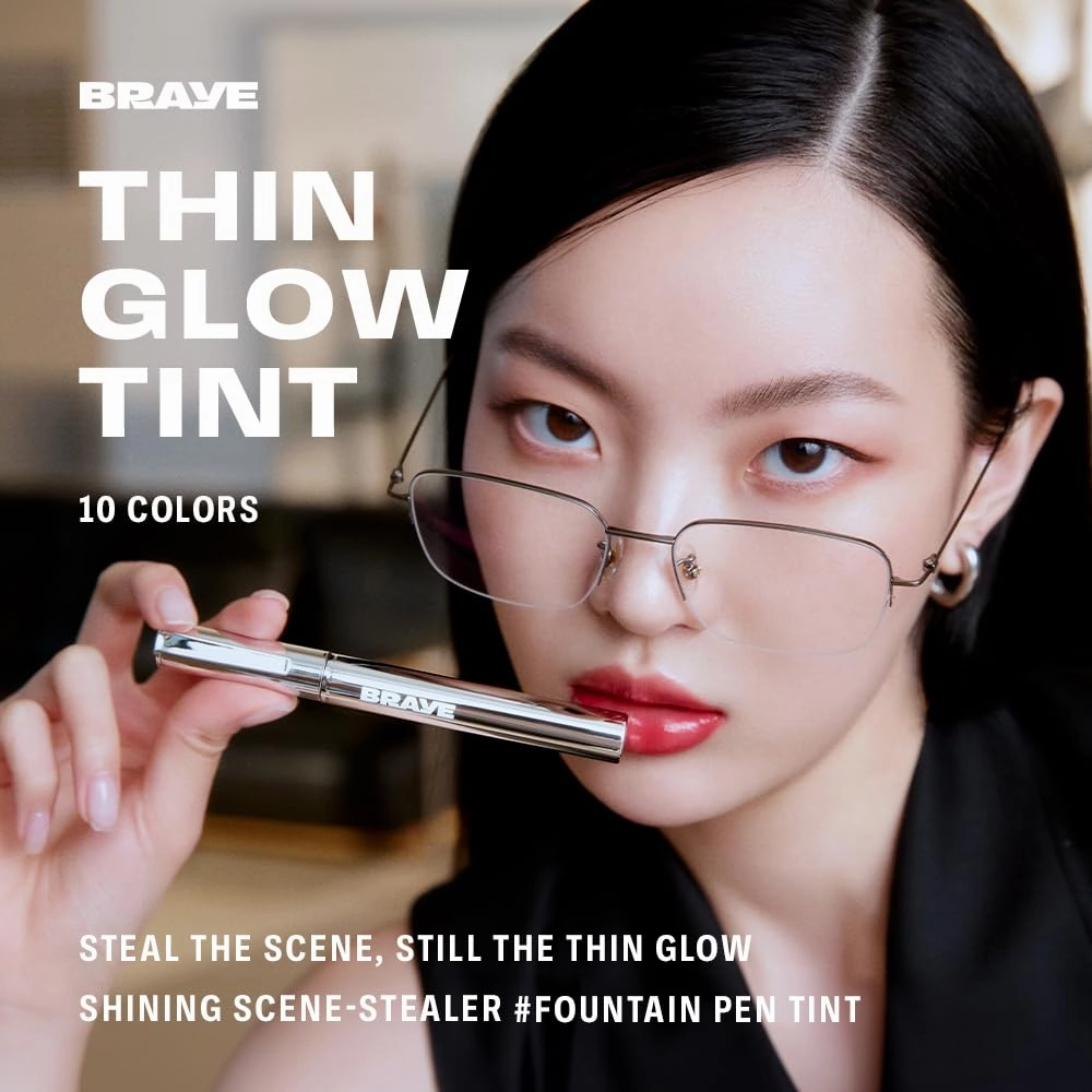 BRAYE Thin Glow Tint | Effortless Pen Tint | Hydrating Water-Grip Shine | Vegan & Cruelty-Free | Long-Lasting Buildable Color l 02 MINGLE