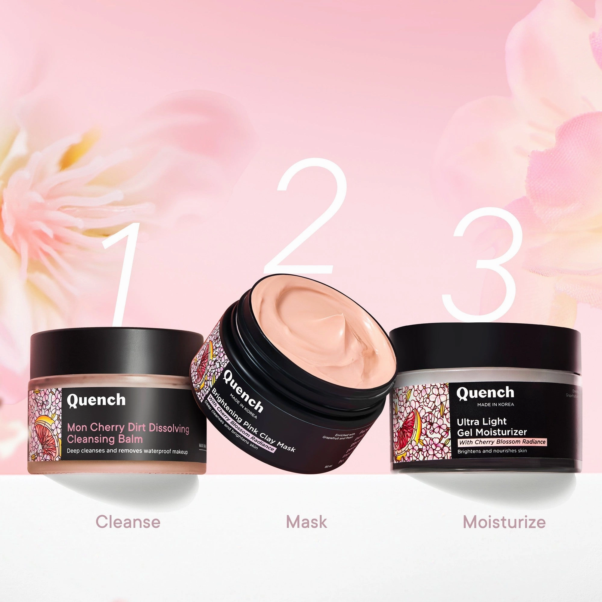 Brightening Pink Clay Mask with Cherry Blossom Radiance | De-tan & Removes Blackheads - 50 ML