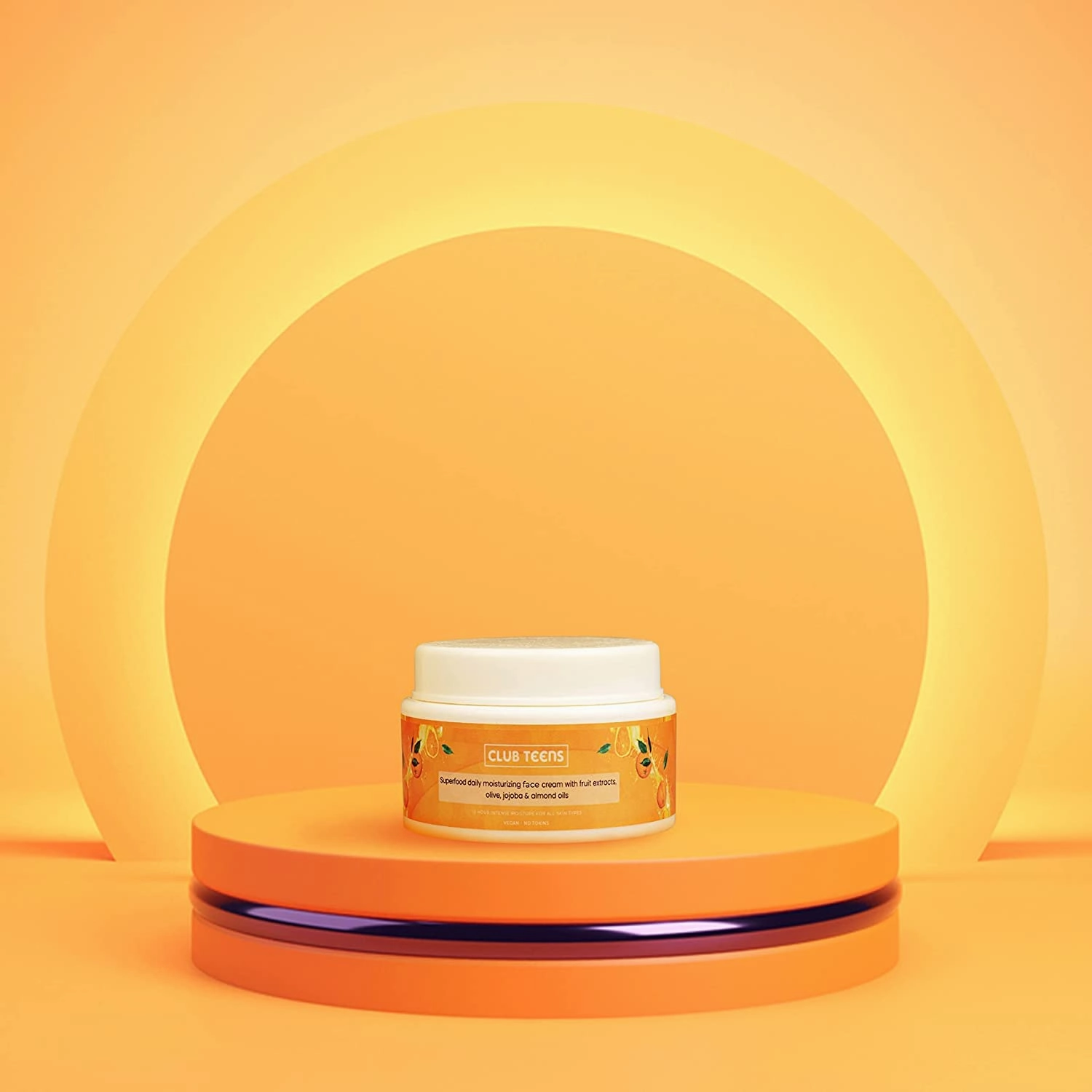 C Teens Orange Blend Face Moisturizing Cream, for ages 10-18, With Rejuvenating Properties, Organic, Vegan, Paraben & Sulphate Free With Orange Extract, Vitamin C, Coconut Oil & Almond Oil - 50 GM