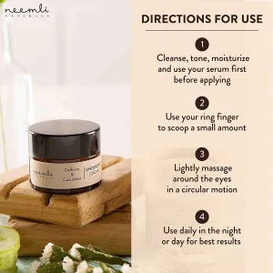 Caffeine & Cucumber Under Eye Cream, Reduces Dark Circles, Hydrates and Soothes Skin, 15 ml (Pack of 1)