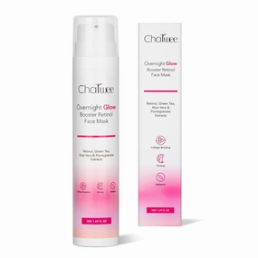 CHARWEE Overnight Glow Booster Retinol Sleeping Face Mask,Retinol Night Cream Gel- 50G|Infused With Niacinamide&Vitamin E|Green Tea Aloe Vera Extracts|Soothes And Nourishes Skin|Collagen Boosting