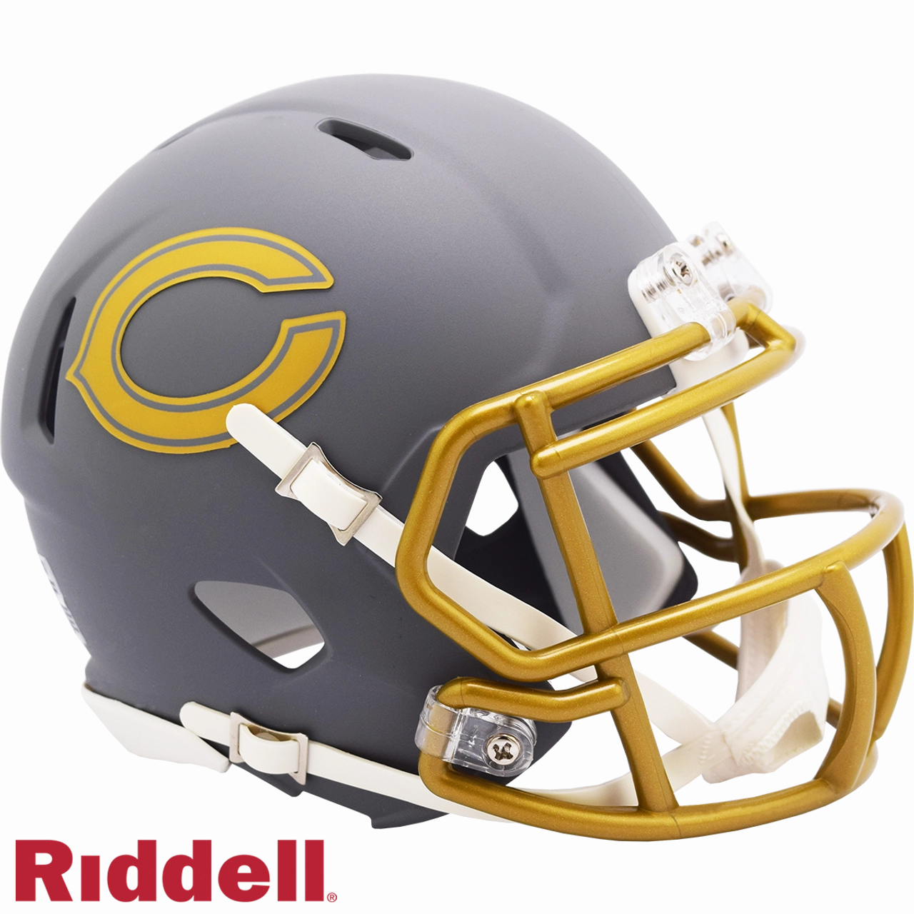 Chicago Bears Helmet Riddell Replica Mini Speed Style Slate Alternate - Riddell