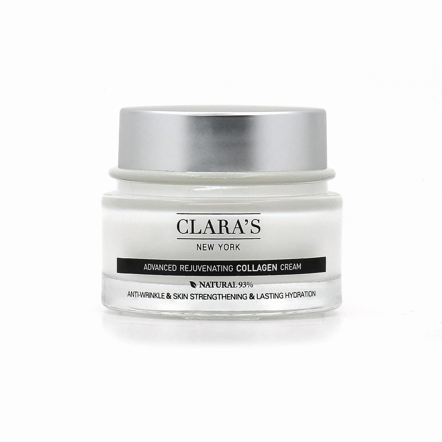 CLARA'S NEW YORK Advanced Rejuvenating Collagen Cream, Anti-Wrinkle and Made for Healthy Glowing Skin, Rich, Non-sticky, Fast-absorbing Formula 50ml MADE IN USA
