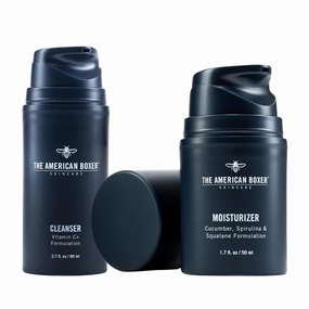 Cleanser & Face Moisturizer Bundle - Vitamin C, Organic Extracts, Unscented, All Skin Types - Hydrating, Anti-Aging Skincare