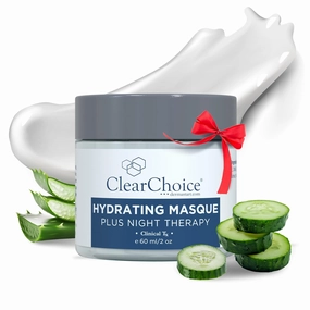 Clear Choice Hydrating Masque   Night Therapy, Rehydrating & Repairing Treatment for All Skin Types, Rosacea Relief & Post-Procedure Care, 2oz