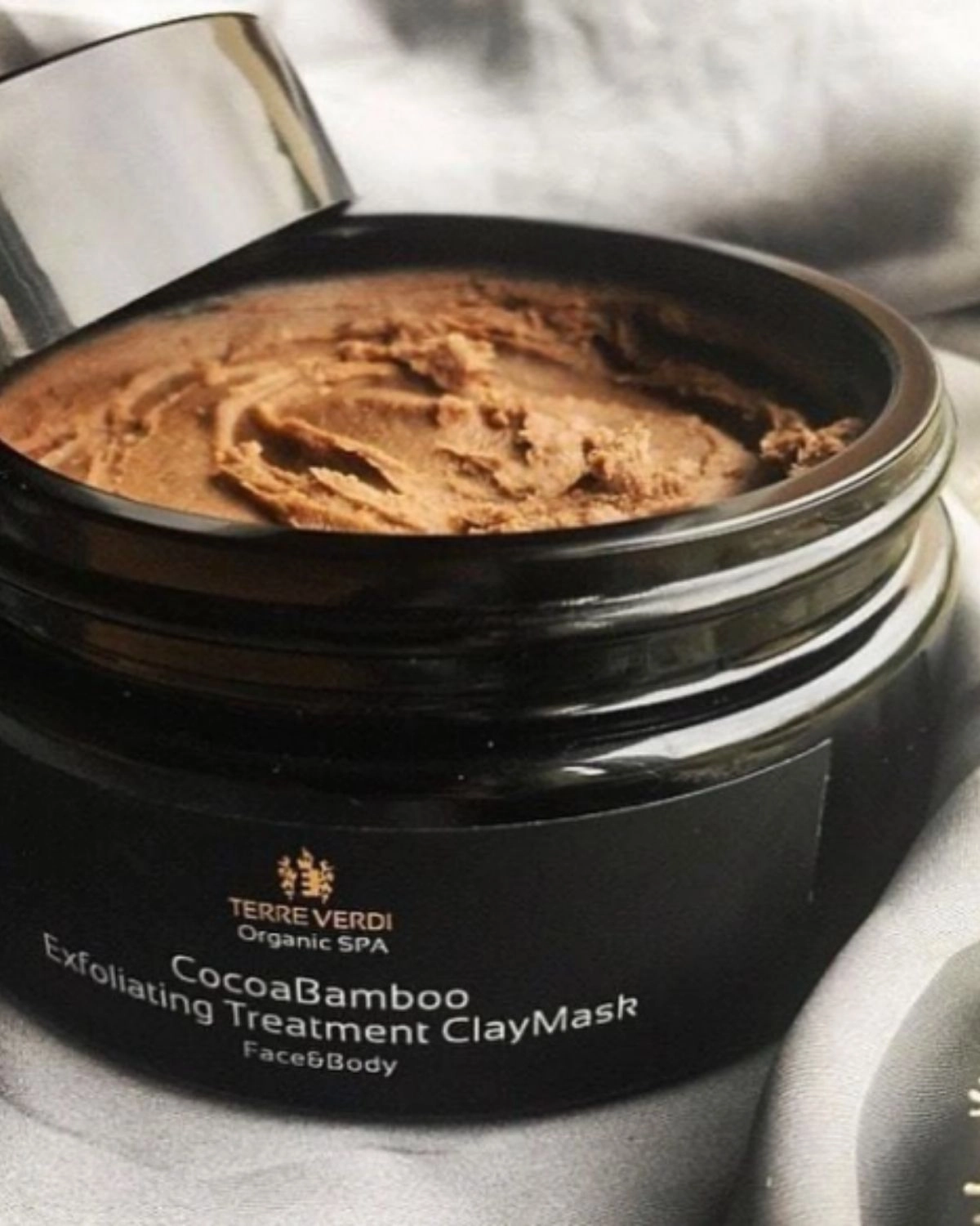 Cocoa Bamboo Exfoliating Clay Mask for Face and Body