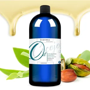 cocojojo Jojoba Oil Organic, Jojoba Oil for Hair Growth, Jojoba Oil for Skin, Jojoba Oil for Face, 100% Pure Natural, Cold Pressed, Deep Moisturizing Anti-Aging, Essential Oils - 32 Fl Oz