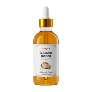 Coconut Cream Pie Body Oil Handcrafted Body Oil Moisturizing Coconut Oil Soothing Comfort Scented Juicy Body Oil for All Skin Types