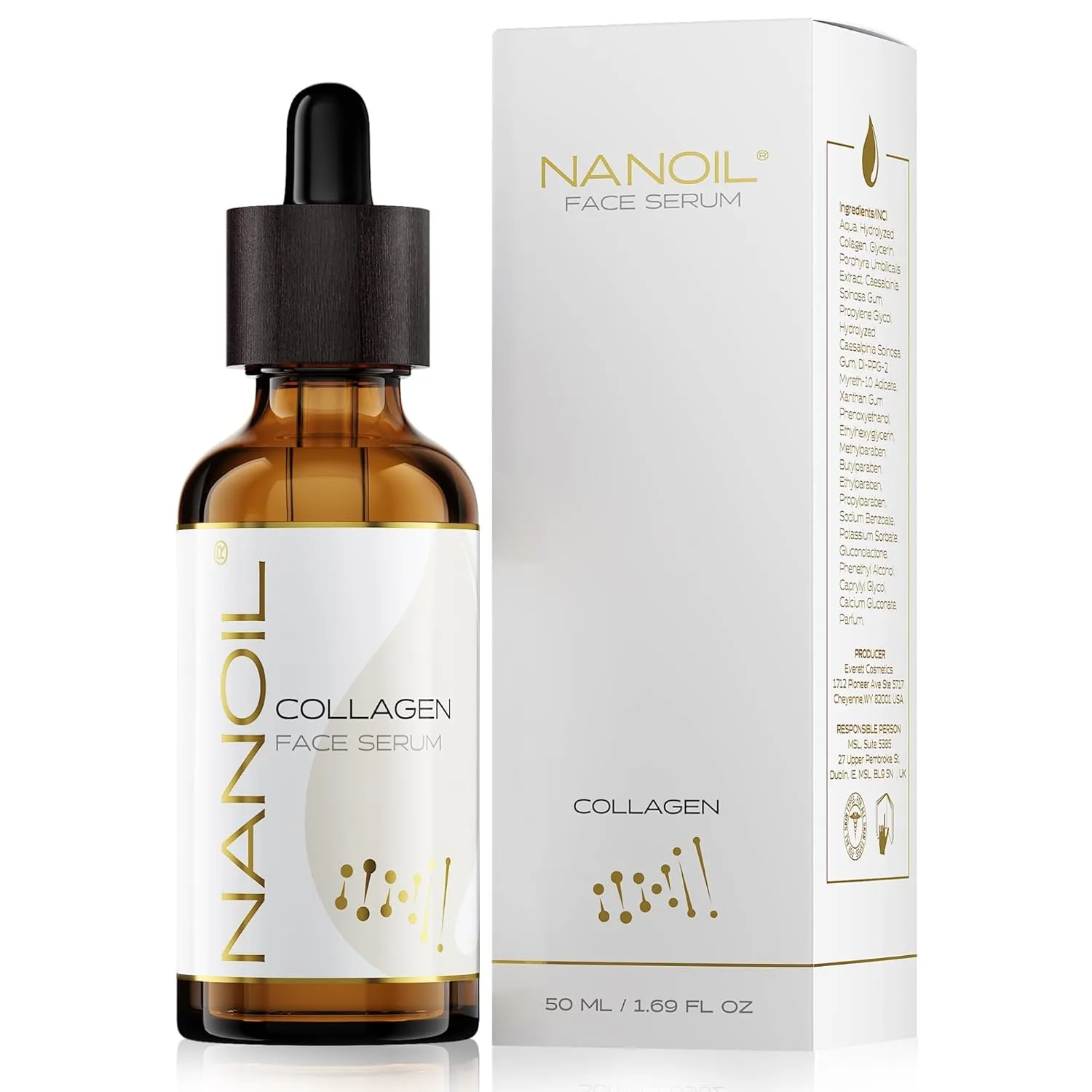 Collagen Face Serum 50ml - Smoothing, Plumping and Rejuvenating Serum Rich in Collagen
