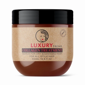 Collagen Hair Mask for Damaged Hair - Hydrating and Repairing Formula, Promotes Growth and Thickness - Ideal for Curly and Dry Hair, 16.9 oz