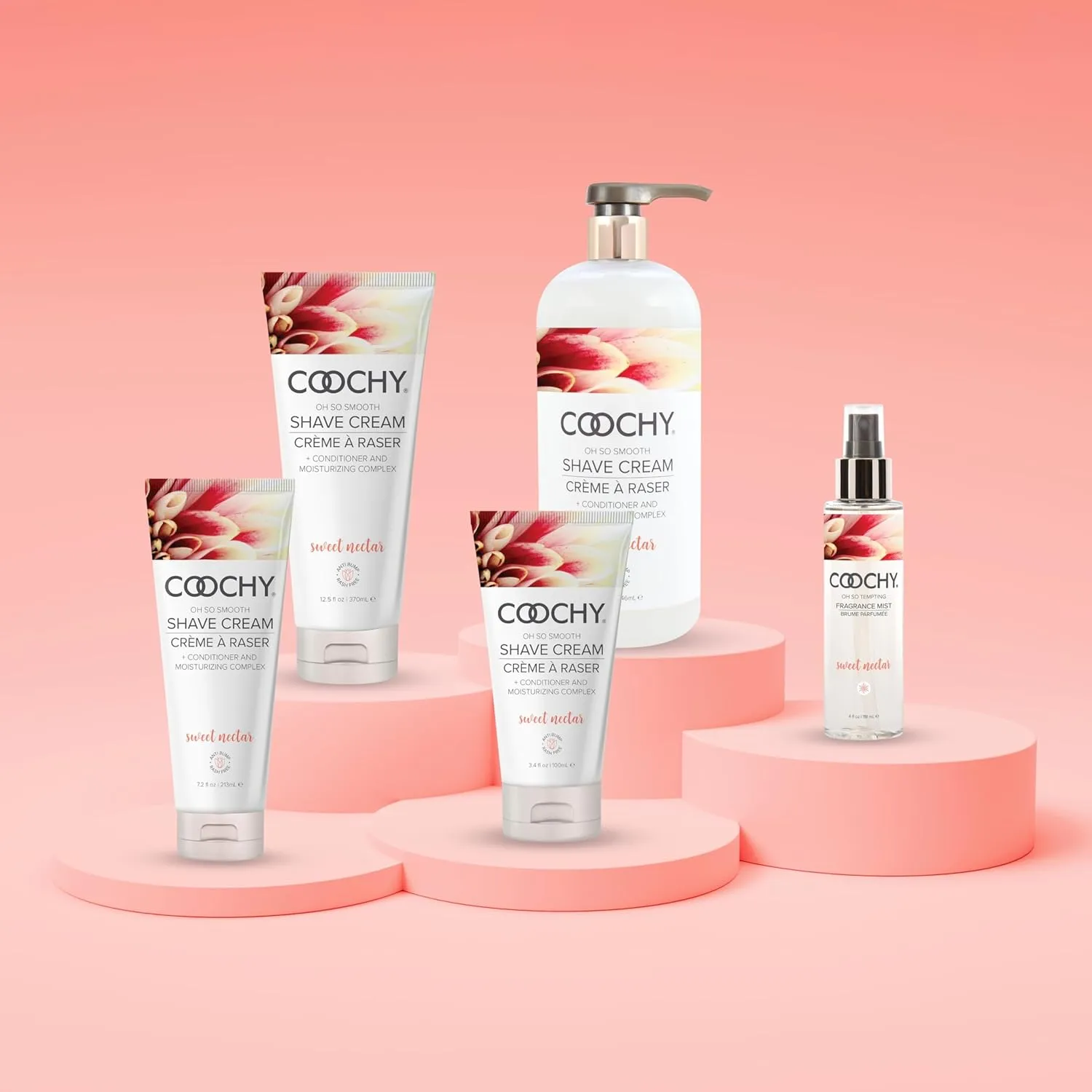 Coochy Intimate Shaving Cream for Women Sensitive Skin, Shave Conditioner & Moisturizer for Face & Body, Shave Cream, Anti-Bump, Sweet Nectar, 32 oz