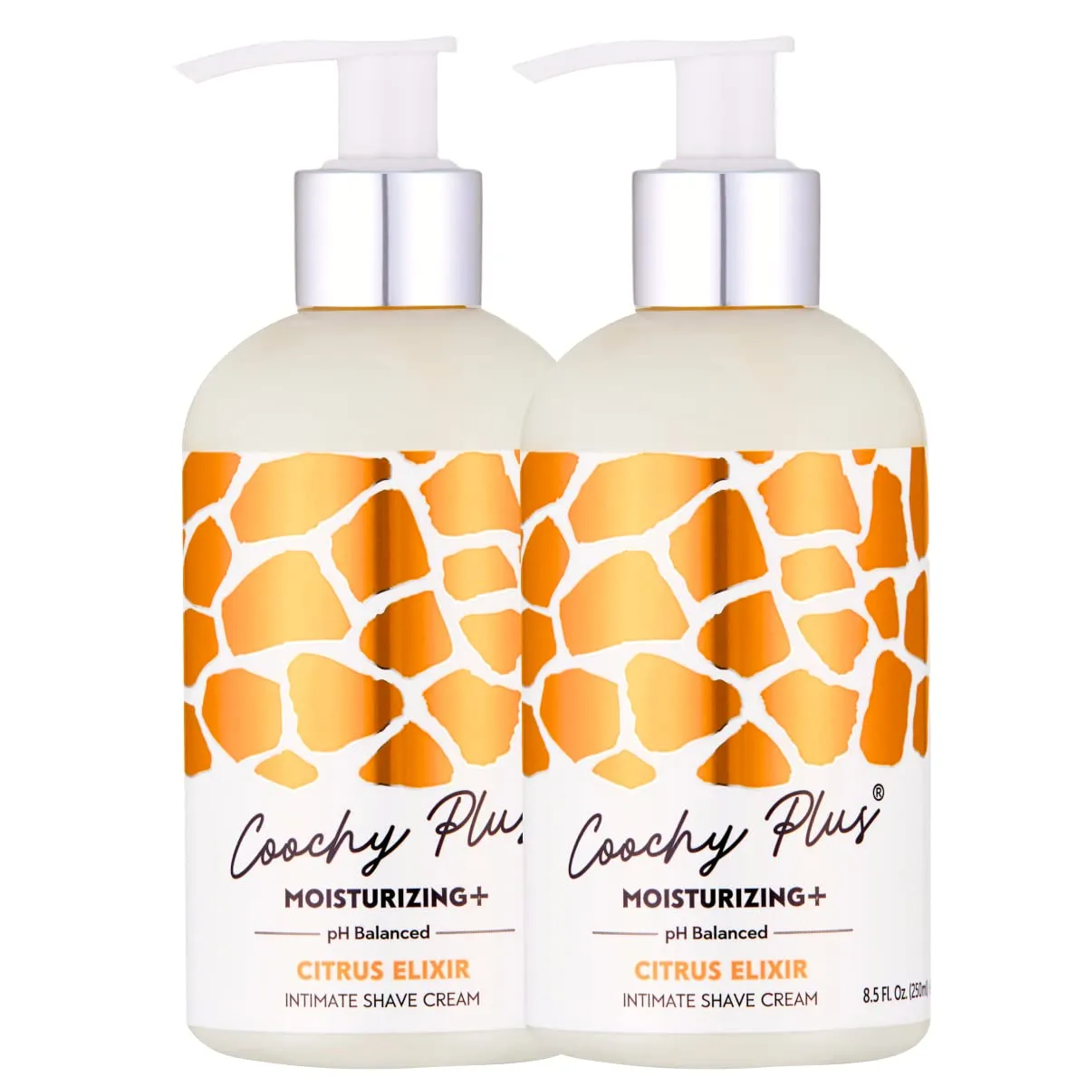 Coochy Intimate Shaving Cream MOISTURIZING Plus CITRUS ELIXIR For Pubic, Bikini Line, Armpit - Rash-Free With Patent-Pending Formula – Prevents Razor Burns & Bumps, In-Grown Hairs, Itchiness 2 Pack
