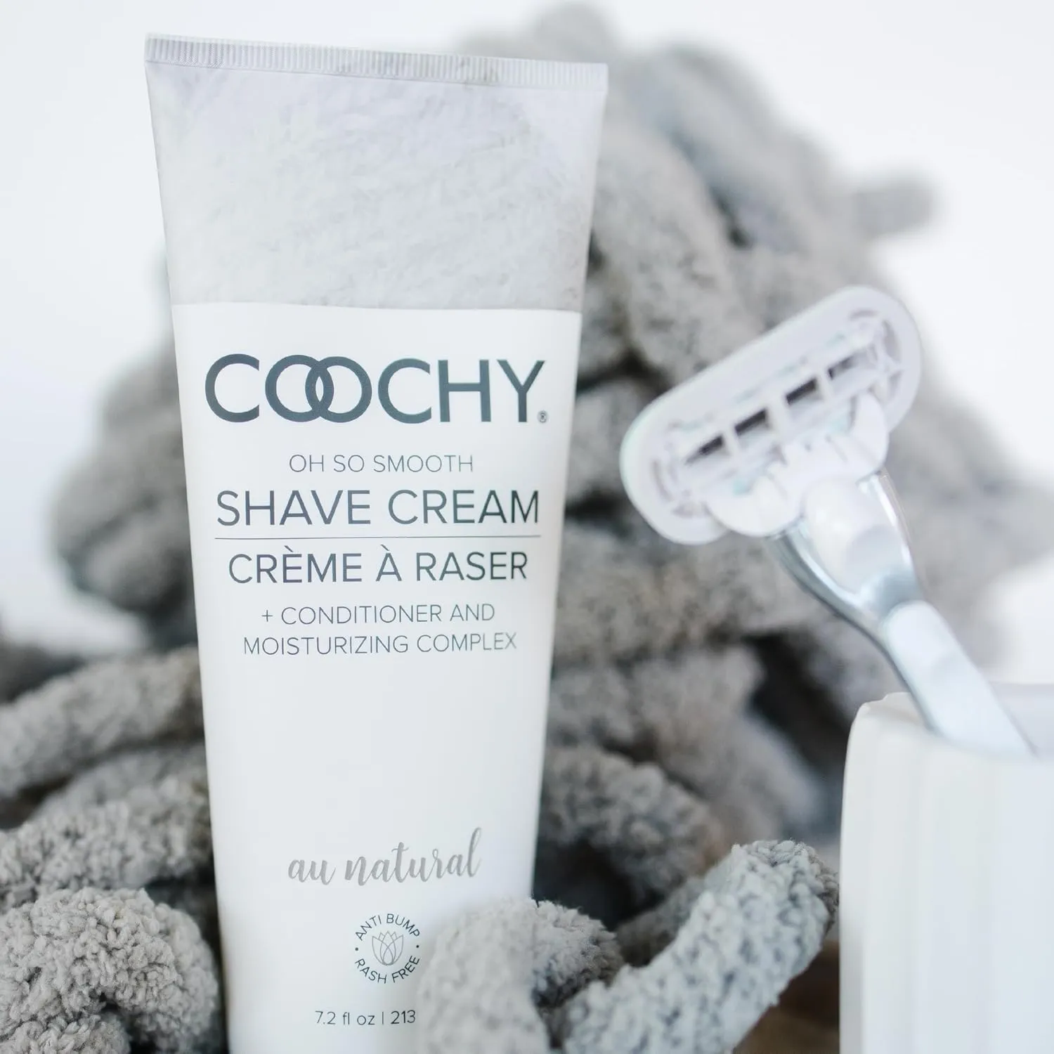 Coochy Intimate Shaving Cream | Shave Conditioner & Moisturizer for Face & Body | Ideal for Sensitive Skin Care, Anti-Bump | Au Natural,32 oz