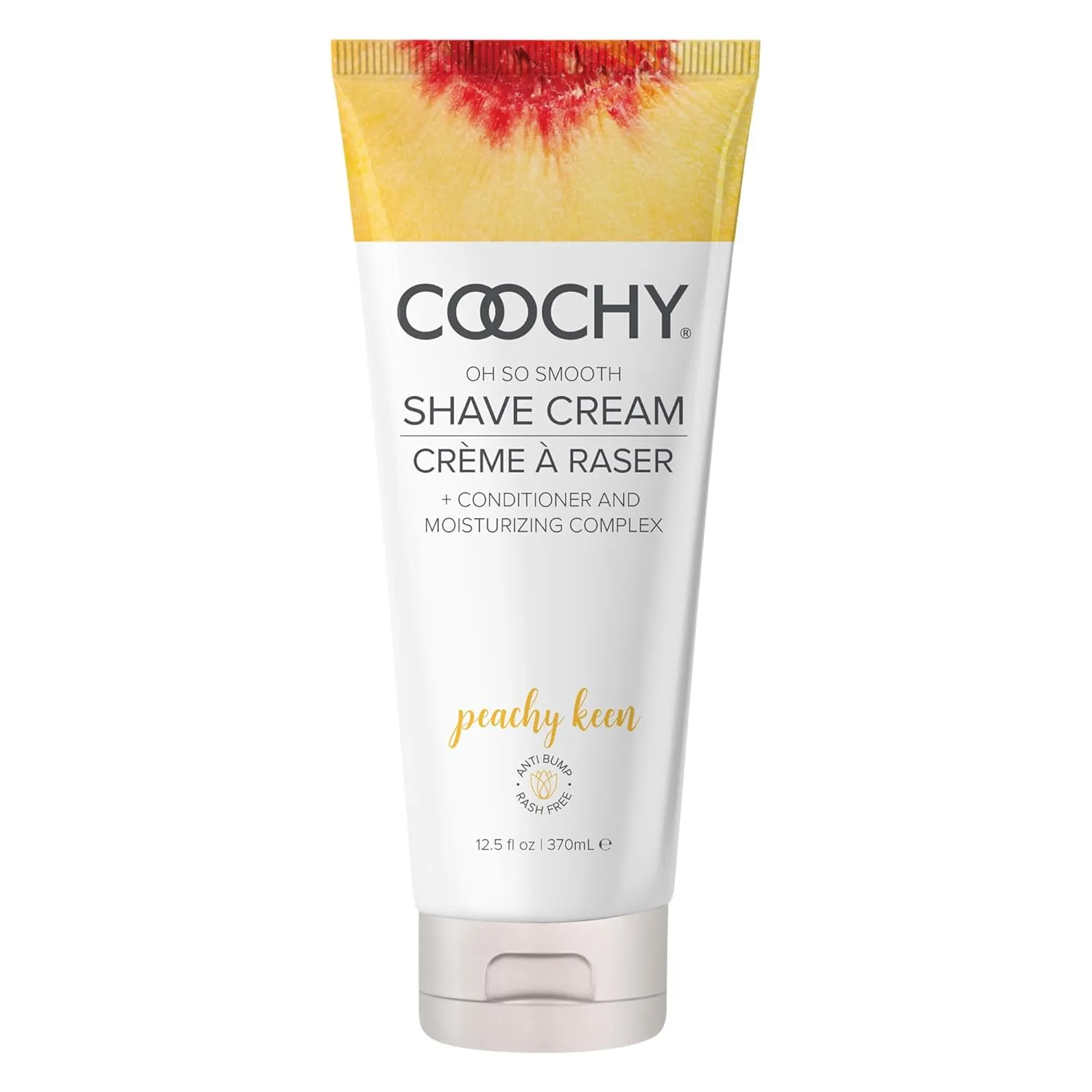 Coochy Intimate Shaving Cream | Shave Conditioner & Moisturizer for Face & Body | Ideal for Sensitive Skin Care, Anti-Bump | Peachy Keen, 12.5 oz