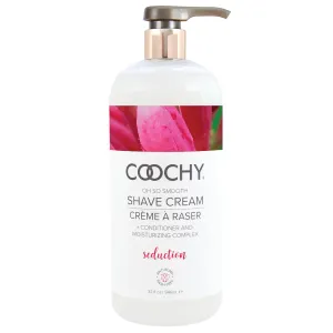 Coochy Intimate Shaving Cream | Shave Conditioner & Moisturizer for Face & Body | Ideal for Sensitive Skin Care, Anti-Bump | Seduction, 32 oz