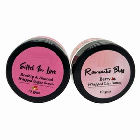 Cosmetics Berry Lip Balm & Lip Scrub Combo | Lip Care for Men and Women | Exfoliator for Dry, Chapped Dark Lips | Whipped Lip Balm for Soft for Pigmented Lips (Pack of 2)