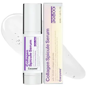 Cosyuree Spicule Collagen Serum | 120,000 Micro Spicules for Glass Skin, Wrinkle Treatment & Hydration | Hyaluronic Acid Anti-Aging Serum (1.69 fl.oz.)