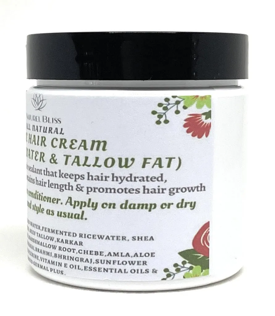 Croton Zambesicus (also know as shebe powder) Hair Growth Cream|Leave in Conditioner|With Fermented Rice Water & Tallow|Aloe Vera|Sea Moss (Scented, 4 oz)