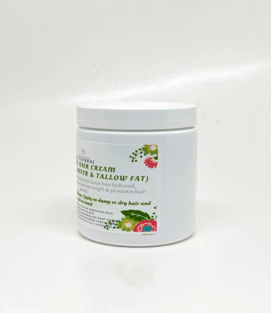 Croton Zambesicus (also know as shebe powder) Hair Growth Cream|Leave in Conditioner|With Fermented Rice Water & Tallow|Aloe Vera|Sea Moss (Scented, 4 oz)