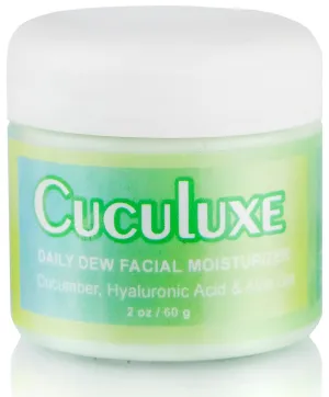 Cuculuxe Daily Dew Facial Moisturizer – Hydrating Face Cream with Cucumber, Hyaluronic Acid & Aloe – Gentle Daily Moisturizer for Sensitive Skin