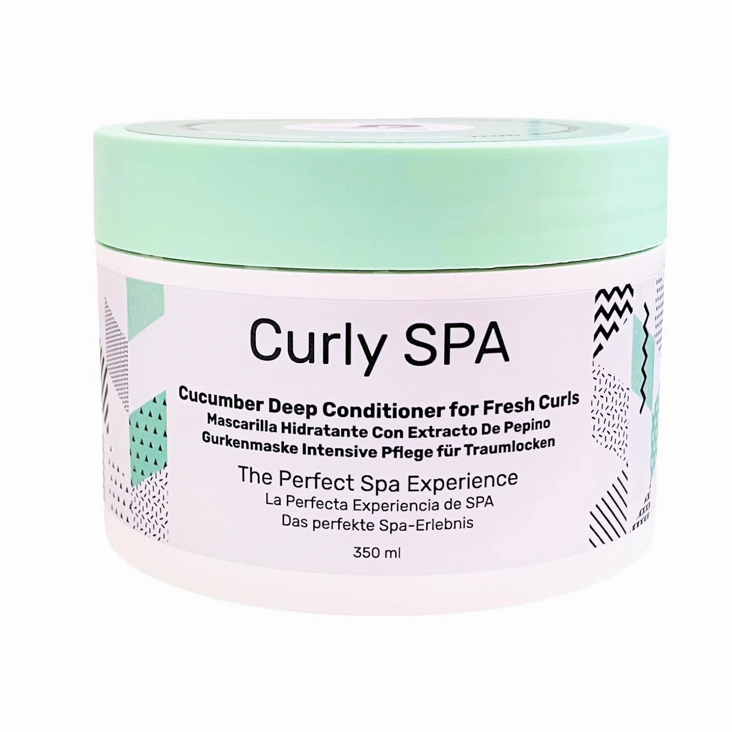 Cucumber Deep Conditioner, 12oz - Deep Conditioning Hair Mask for Curly Hair, 100% Vegan - Infused with Vitamins for a Curly SPA Experience, Humidity Fighter, for Dry Damaged Hair