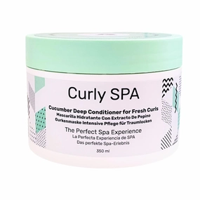 Cucumber Deep Conditioner, 12oz - Deep Conditioning Hair Mask for Curly Hair, 100% Vegan - Infused with Vitamins for a Curly SPA Experience, Humidity Fighter, for Dry Damaged Hair