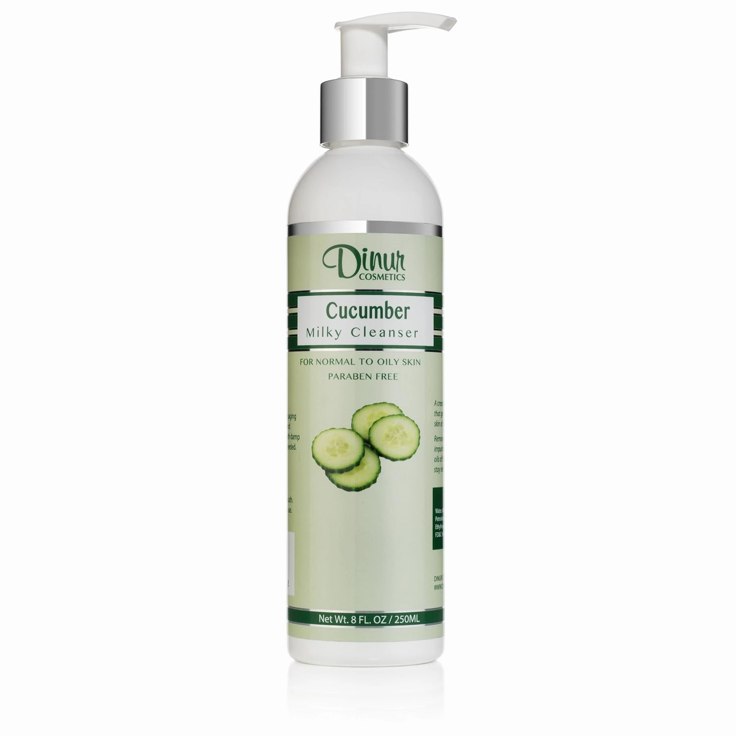 Cucumber Milky Cleanser Non Foaming Refreshing Removes Dirt MakeupIdeal for Oily Skin Soft Suple & Radiant Skin 8 fl. oz. 250 ml.
