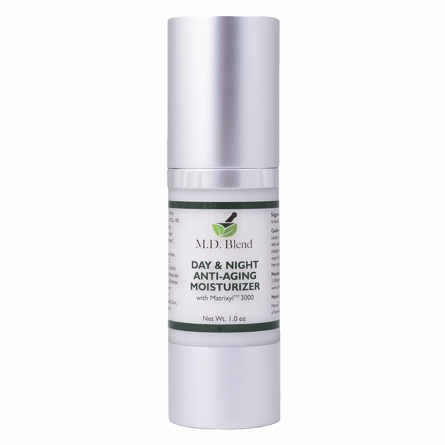 Day & Night Anti-Aging Moisturizer with Matrixyl 3000 | Premium Face Cream | Non-Irritating Skin Care For Lines, Stretch Marks, Imperfections | Patented Pentapeptide - 30ml Airless Pump