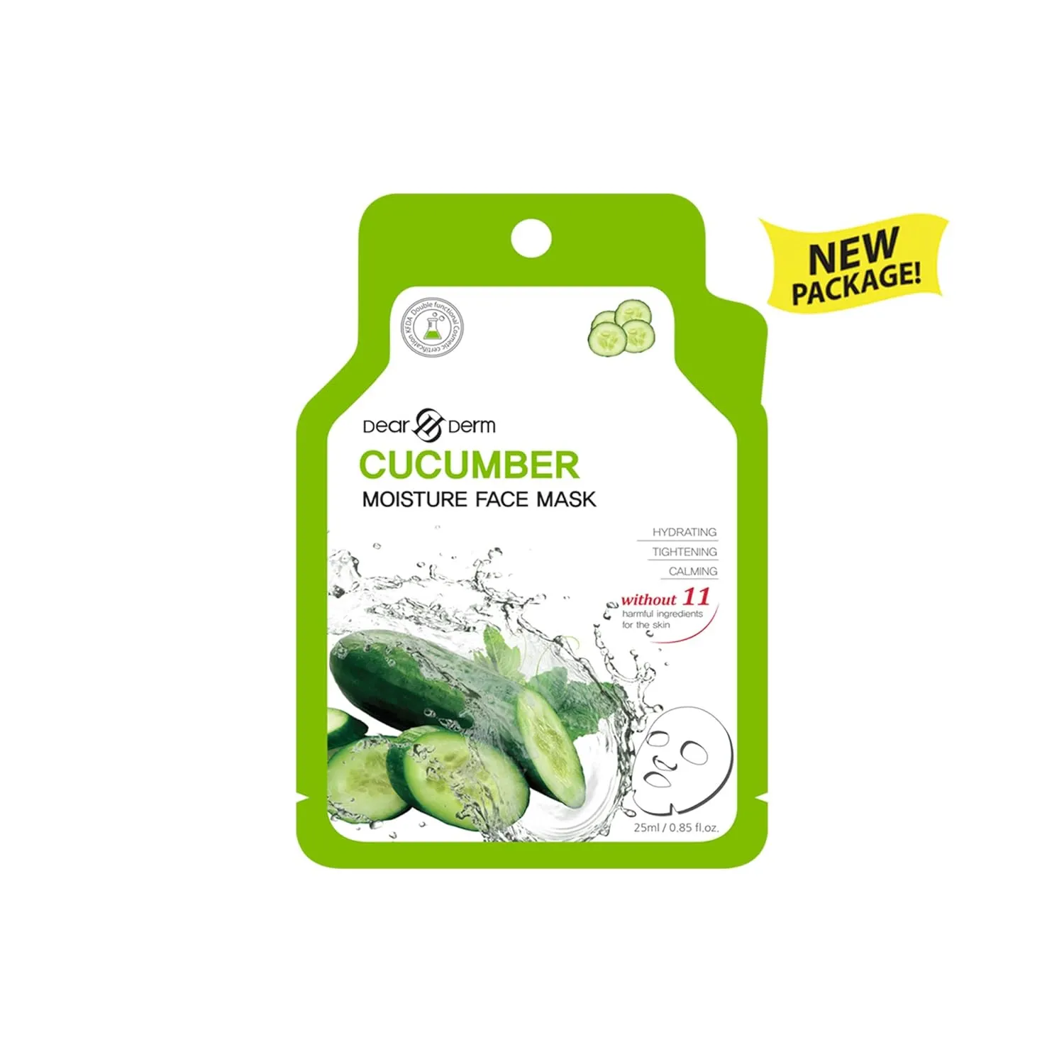 Dearderm Cucumber Moisture Mask (10pcs)