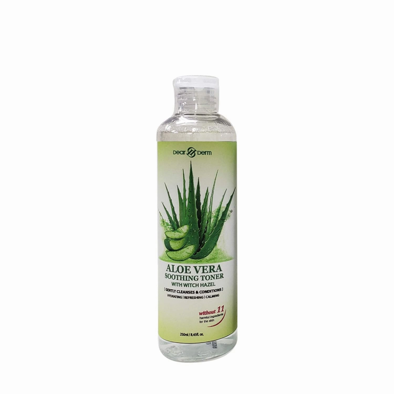 Dearderm Skincare Aloe Vera Soothing Face Toner 8.45fl.oz/250ml (Alcohol-free and Fragrance-free) – Aloe Vera