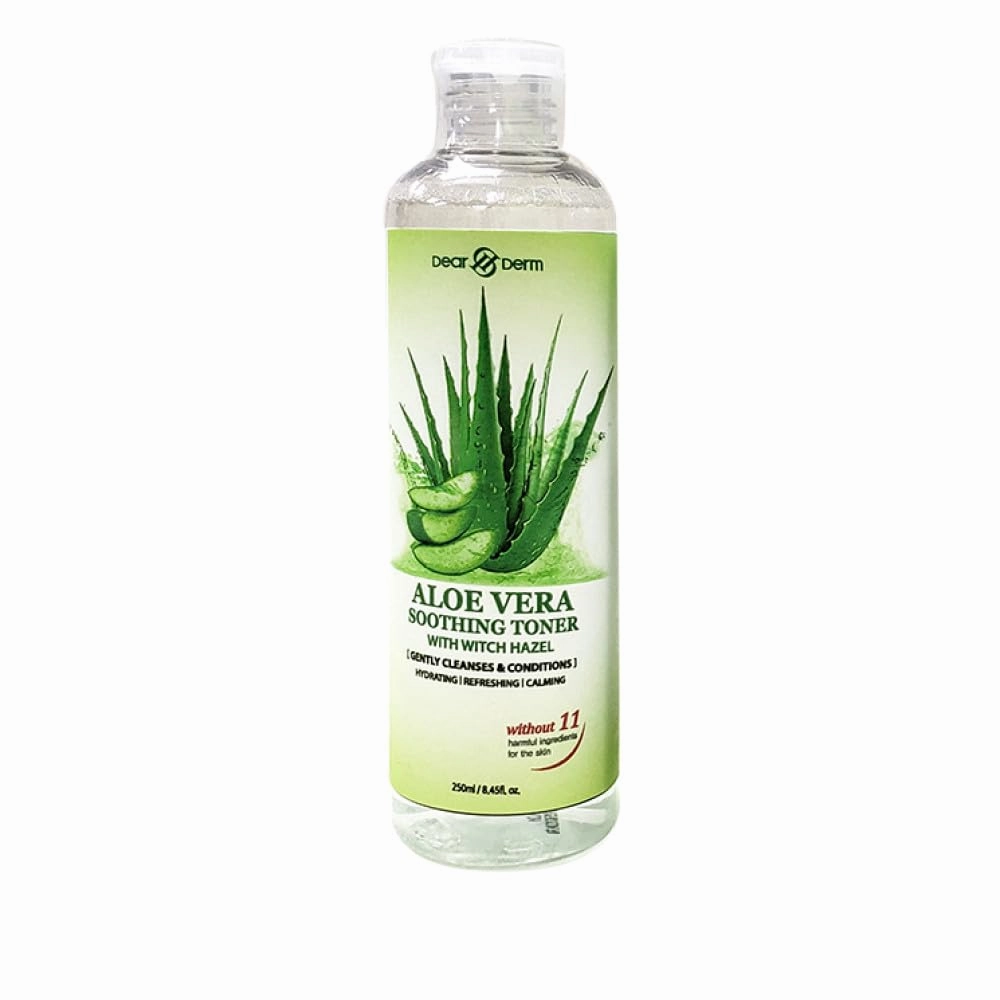Dearderm Skincare Aloe Vera Soothing Face Toner 8.45fl.oz/250ml (Alcohol-free and Fragrance-free) – Aloe Vera