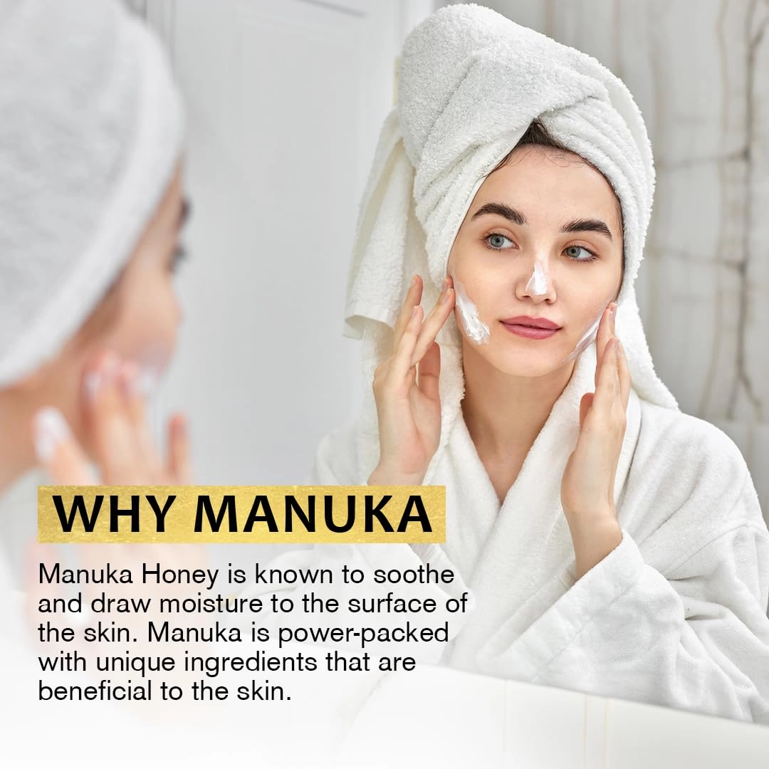 Deluvia Manuka Honey Cream | Hydrating & Soothing Moisturizer Face & Body Lotion | for Sensitive Skin, Eczema, Psoriasis & Dermatitis | 4 ounce 2 Pack