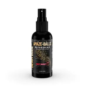 Derm Dude Amaze Balls Deodorant & Anti Chafing Sack and Groin Spray for Men | Formulated with All-Natural DeoPlex for Odor Control | With Refreshing Aloe Vera - Sweet Whiskey Scent | 2oz (1 Pack)