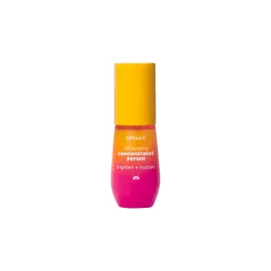 DERMA E Vitamin C Concentrated Serum with Hyaluronic Acid, Vitamin E & Aloe, All Natural, Antioxidant-Rich Concentrated Facial Serum – Firming and Brightening Vitamin C Face Serum, 1oz