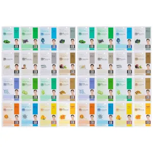 DERMAL Korean Collagen Face Mask – Hydrating & Soothing Sheet Mask with Panthenol – Hypoallergenic Calming Moisture Care for All Skin Types – 32 Combo Pack